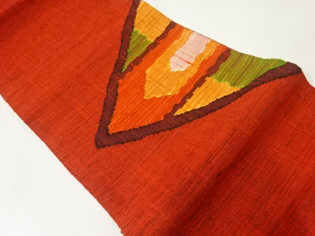 JAPANESE NAGOYA OBI / TSUMUGI / WOVEN ABSTRACT